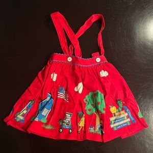 Eleanor Rose girls 6 skirt with suspenders Never worn